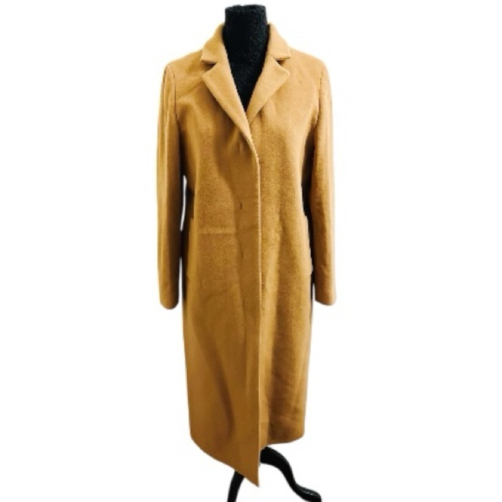 ICONS By Cinzia Rocca Wool Blend Tan Long Coat - Picture 16 of 16